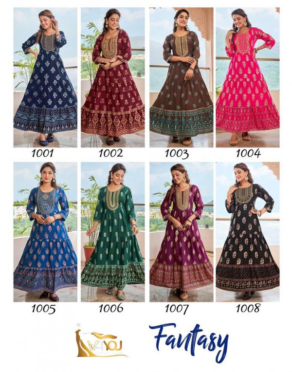 V4you Fantasy Vol 1 Fancy Plus Size Anarkali Kurti Collection